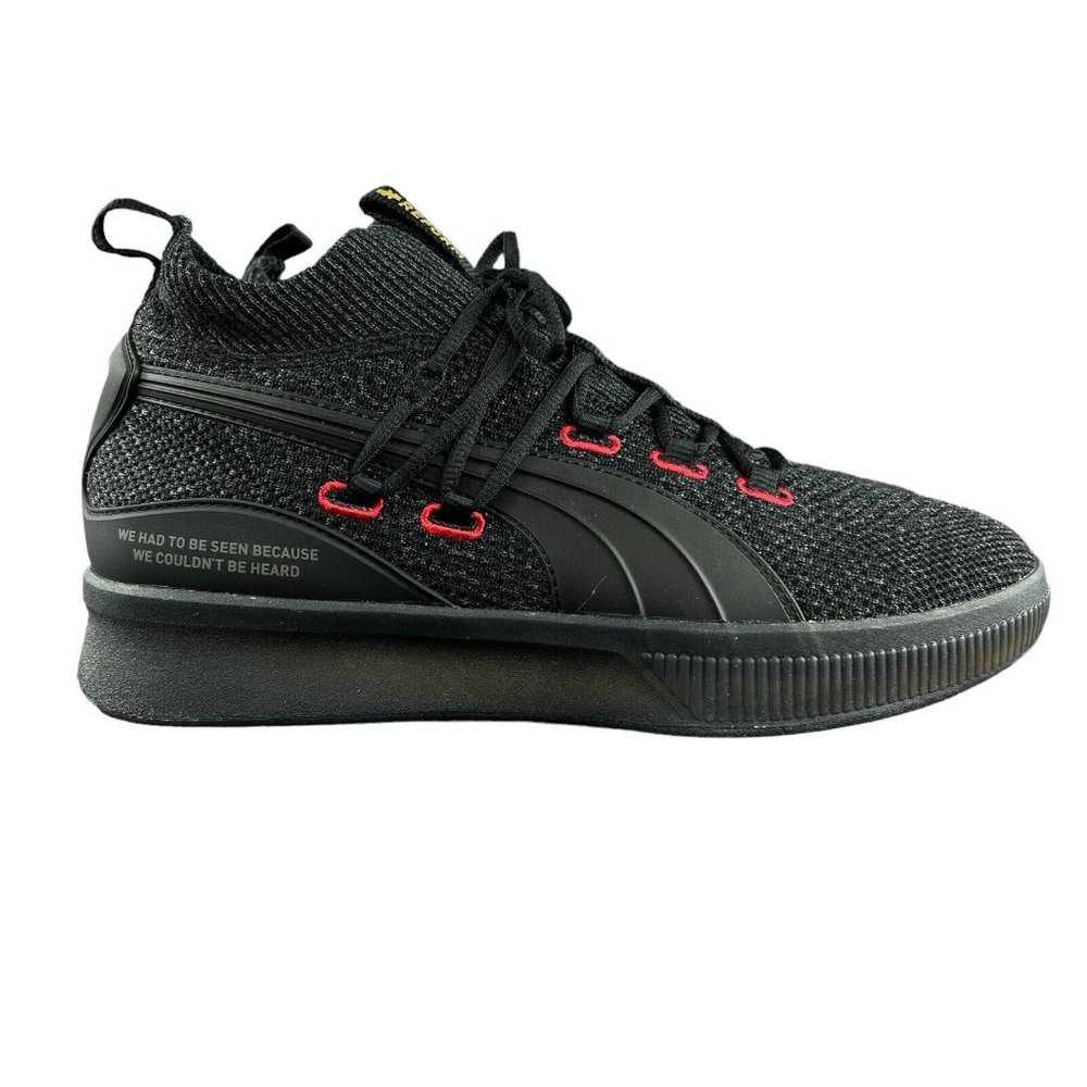 Puma Men's Clyde Court Reform Black Red Basketball Shoes Sizes 10 - 11.5